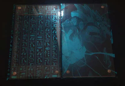 Yu-Gi-Oh Anime Personagem Card Brick Deus Egípcio O DRAGÃO ALADO DE RA Acrílico Banhado a Ouro Brick Cartas de Exibição Não Incluídas