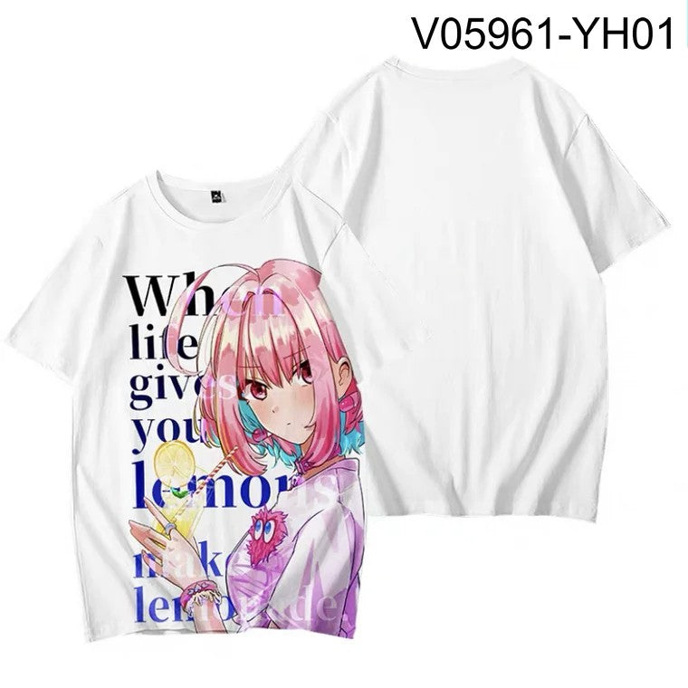 Japan Anime Yumemi Riamu 3D Print T Shirt Women Men Summer O-neck Short Sleeve Funny Tshirt Graphic Cosplay Clothing