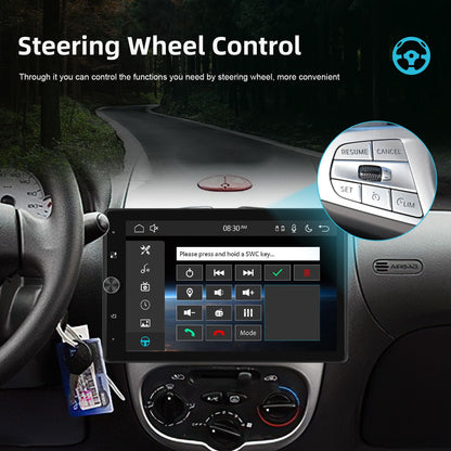 Podofo 10.4" Wireless CarPlay MP5 Player 1din Universally Rotation Car Multimedia Player Wireless Android Auto Car Radio Stereo