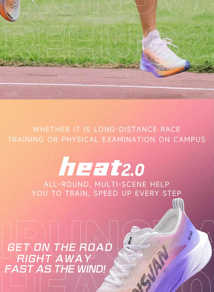 Tênis IRUNSVAN HEAT 2.0 com Placa de Carbono, Profissional para Maratona, Corrida, Treino Atlético e Esportivo Masculino