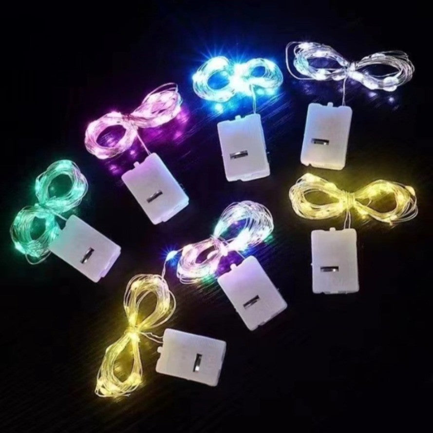 With Battery LED String Lights Copper Silver Wire Garland Light Fairy Lights Party Decoration for Christmas Wedding 1/2/3M