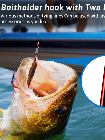 Anzóis de Pesca 9KM Baitholder Haste Longa Vermelho Suporte de Isca Anzol para Água Salgada e Doce, Novo