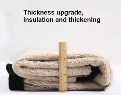 ??Women's Fleece Lined Joggers Winter Plush Pants High Waist Adjustable Drawstring Lounge Street Comfortable Casual Trousers??