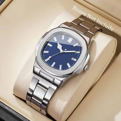 Luxury Square Men Business Watches Calendar Mens Quartz Watch Clock Gift Reloj Hombre?Without Box?
