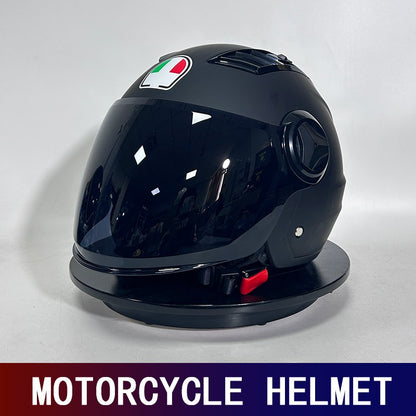Novo capacete de motocicleta três quartos, capacete elétrico completo para homens e mulheres, capacete de motocicleta para pilotagem, meio capacete de inverno, quente