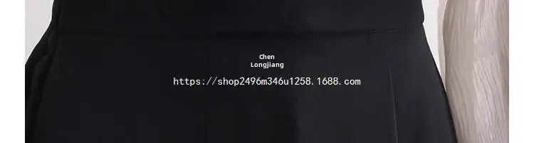 Plus Size High-waisted Slimming Black Draped Skirt Medium-length Umbrella Skirt For Women Thinning A- line Body Shaper