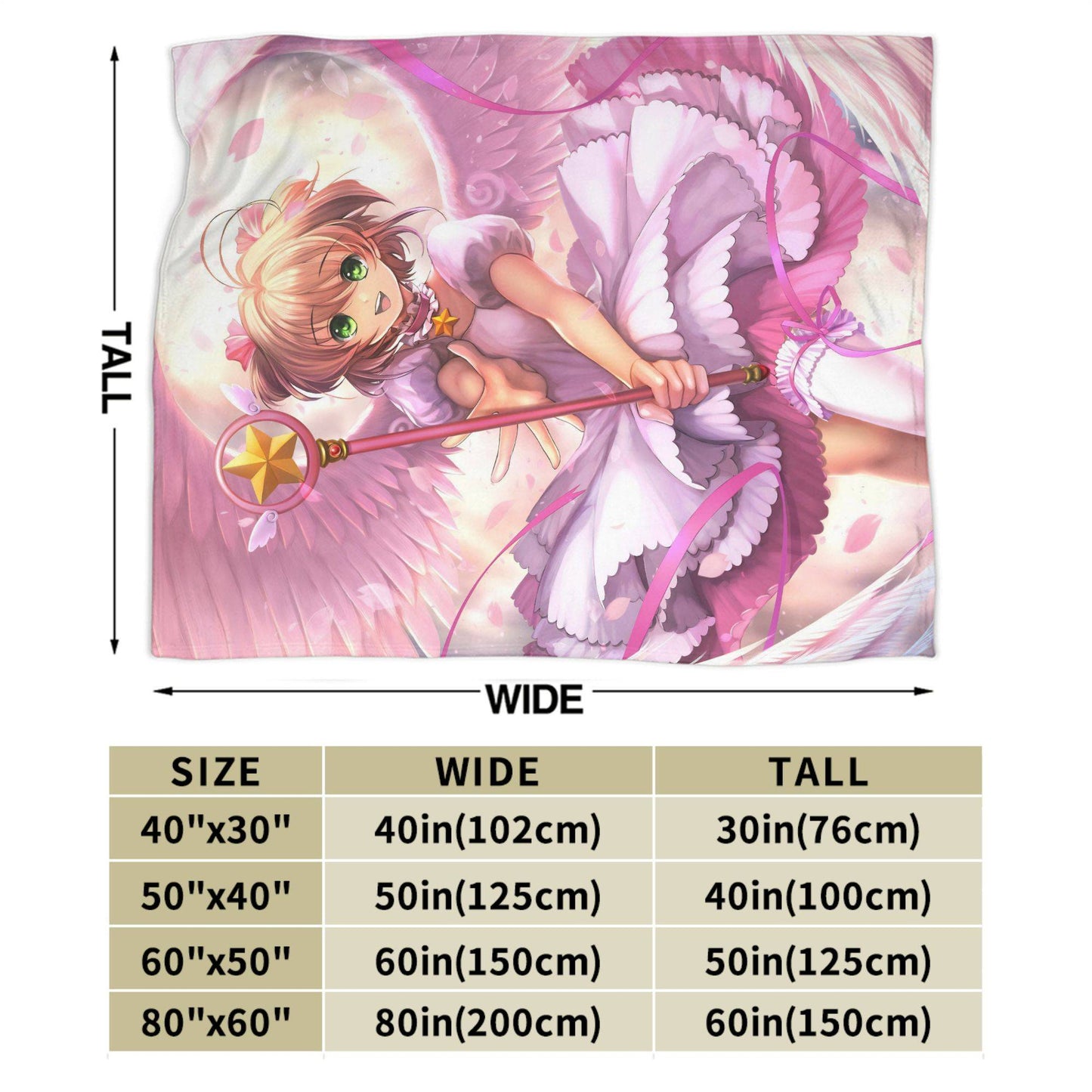 Anime Cardcaptor Sakura Cobertor de flanela, verão, portátil, super macio, mantas para casa, sofá, colcha fina de pelúcia