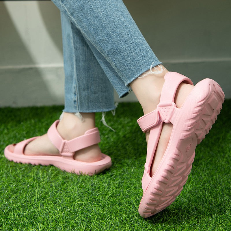 Womens Sandals Fashion Trend Anti-slip Wear-resistant Lightweoght EVA Flat Sandals for Women Outdoor Beach Shoes for Women