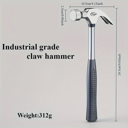 Martelo de Garra com Cabo Antiderrapante, Aço Cromo Vanádio, Ideal para Bricolagem, Decoração, Manutenção e Uso em Emergências
