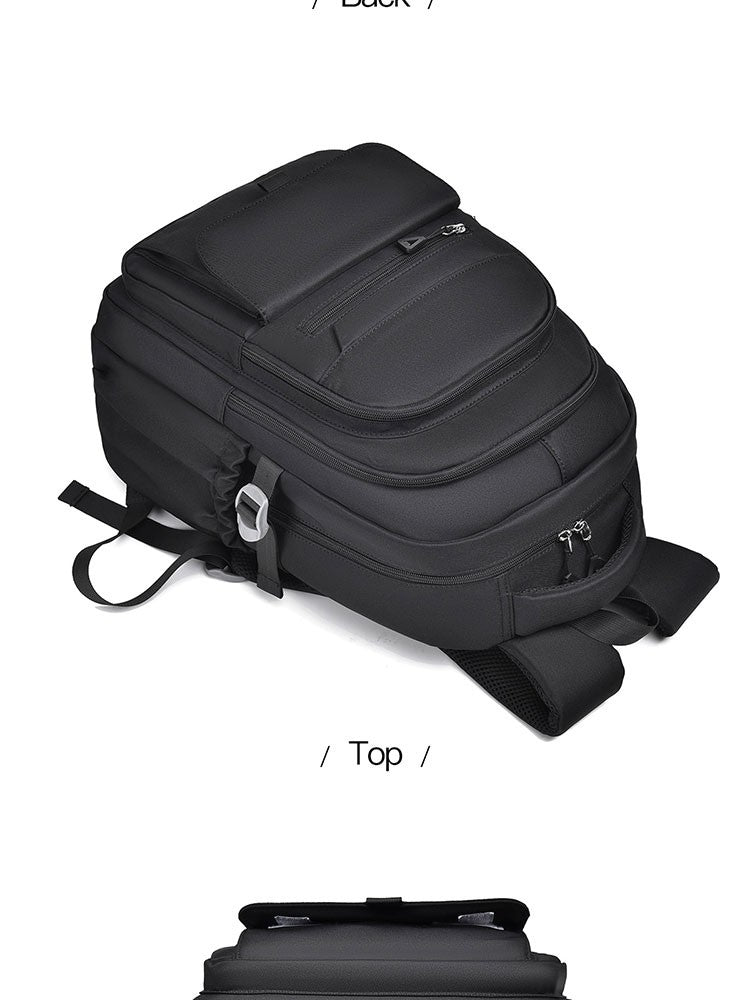 Mochila Multi-camadas Impermeável e Estilosa Oxford de Grande Capacidade Simples para Estudantes, Viajantes e Uso Diário