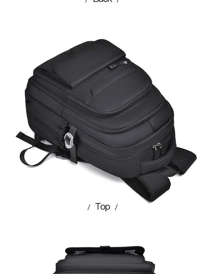 Mochila Multi-camadas Impermeável e Estilosa Oxford de Grande Capacidade Simples para Estudantes, Viajantes e Uso Diário