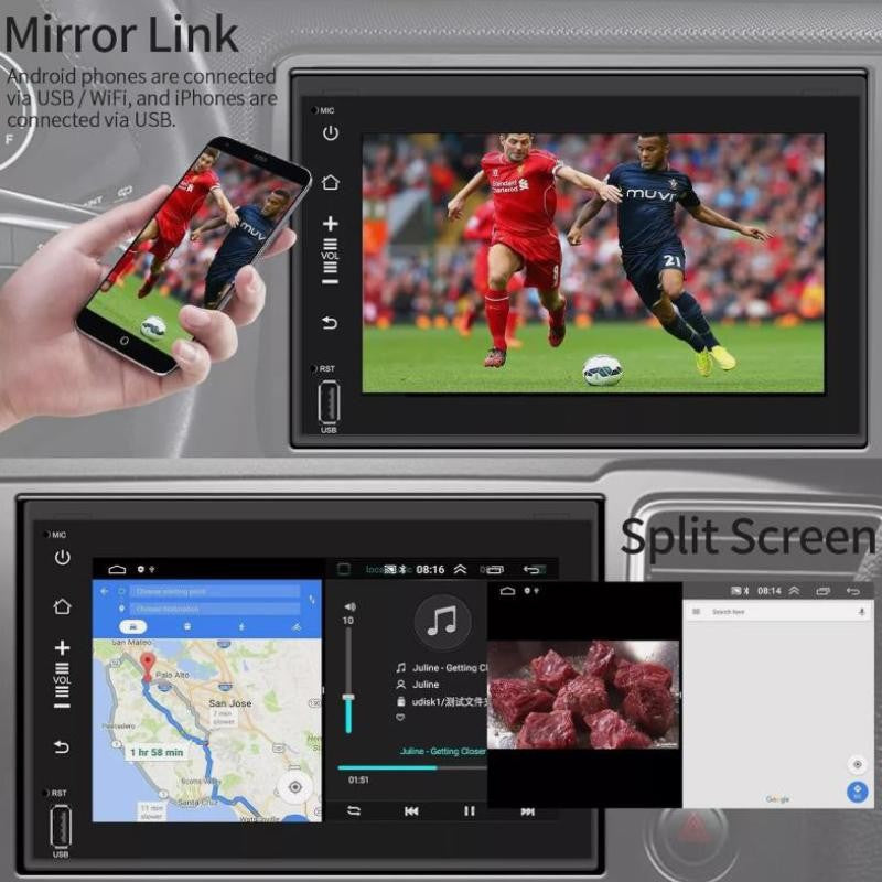 7inch Android 13 AHD Camera Car Stereo Radio +2+32G Microphone GPS Navi For 2013 2014 Ford F-150 Raptor GPS FM Player