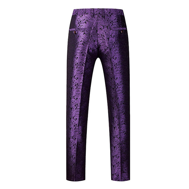Calça Social Masculina Azul, Calça de Tecido Jacquard, Calça de Terno para Festa de Casamento, Tamanhos Asiáticos M-5GG 6GG, Pantalones Hombre