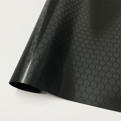 Vinil Envelopamento Fibra de Carbono Forjado Preto Cosmic Hex Carro Envelopamento Filme para Veículos e Motocicletas Interior e Exterior