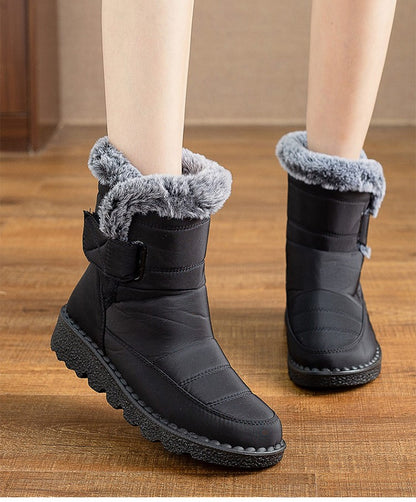 Women's Boots 2025 Trend Snow Boots With Fur Winter Shoes Woman Low Heels Footwear Winter Boots Women Combat Middle Botas Mujer