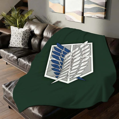 Adventure anime A-Attack O-On T-Titan Blanket For Sofa Office Bed Plane Travel Sleep Read Relax Camping Soft And Warm