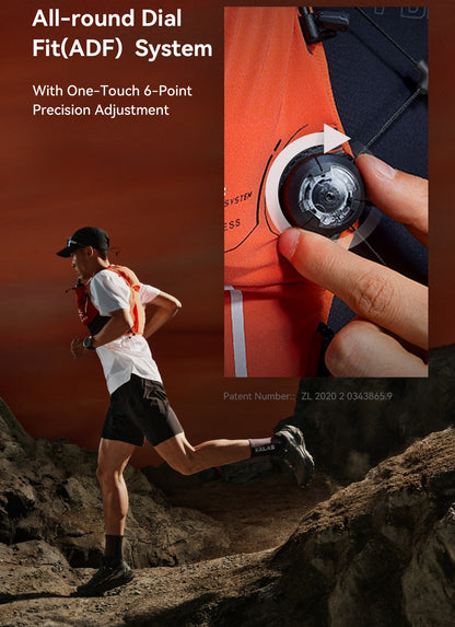 KAILAS FUGA AIR 8L Unisex Travel Marathon Trail Running Hiking Cycling Backpacks  with Dual Soft Water Bottles KA2554005