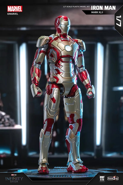 26CM Fondjoy Original Iron Man 1/7 MK42 MK43 1/12 MK1 MK2 MK3 MK4 MK5 MK6 Assembled Tony Stark Action Figure Collect Toy Gift
