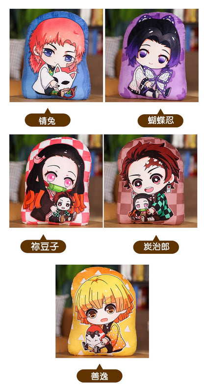 Kimetsu No Yaiba Plush Stuffed Pillows Demon Slayer Dakimakura Cute Anime Throw Pillow Kawaii Dolls Tanjirou Nezuko Back Cushion