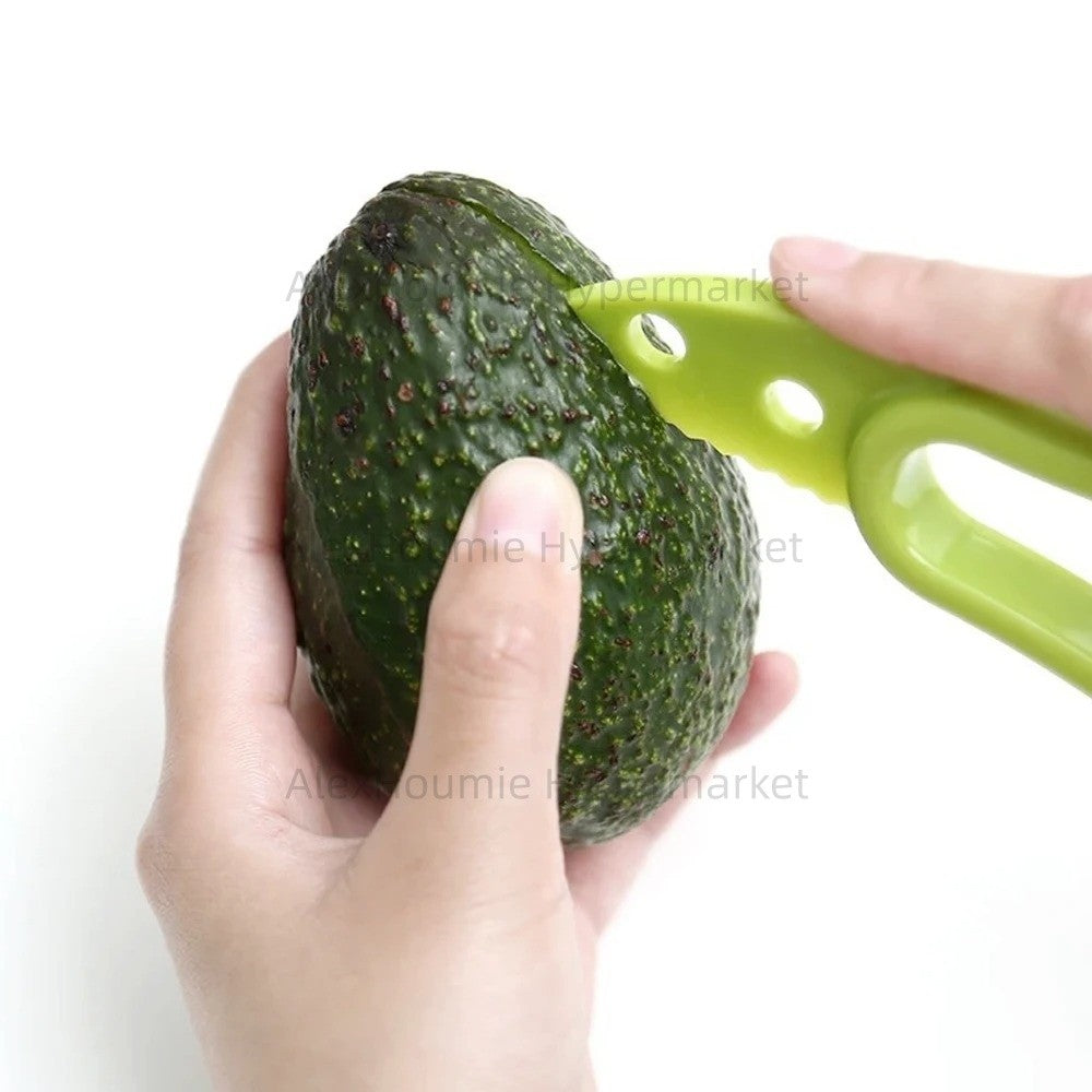 Fatiador de Abacate 3 em 1 Removedor de Caroço Descascador Separador de Polpa Faca Plástica Ferramentas de Cozinha para Vegetais Acessório Doméstico