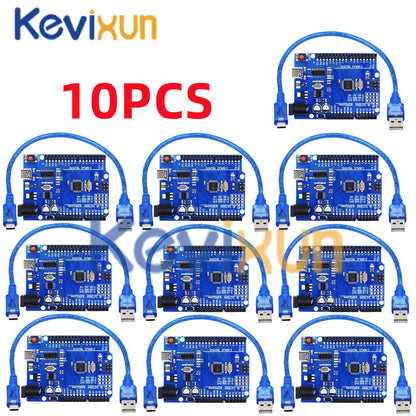 1-10PCS UNO R3 CH340G MEGA328P Chip para Arduino UNO R3 + CABO USB/TIPO-C Placa de Desenvolvimento ATMEGA328P-AU 16Mhz