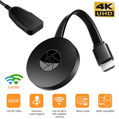 For Google Chromecast WiFi HDMI Dongle 1080P/4K HD Media Streamer TV Stick for Smart TV iOS Android Smart Home Entertainment
