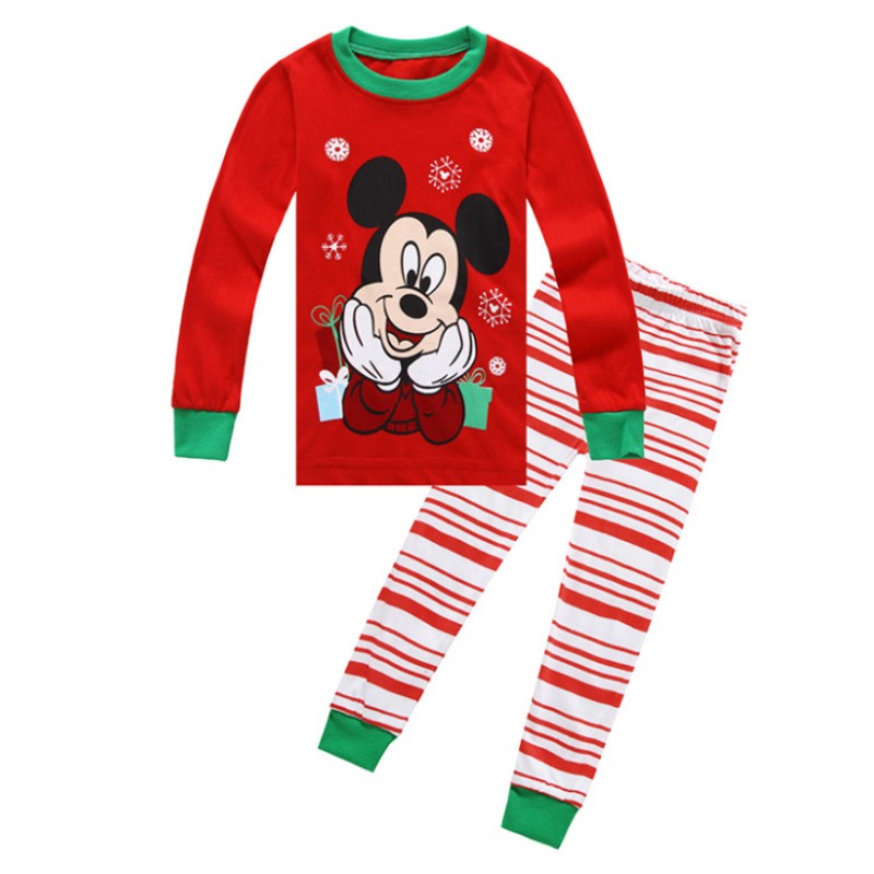 New Boys Long Sleeve Pyjamas Kids Mickey girl Pajamas Baby Cotton Pijama Children Sleepwear Girls Clothing Sets Baby Wears