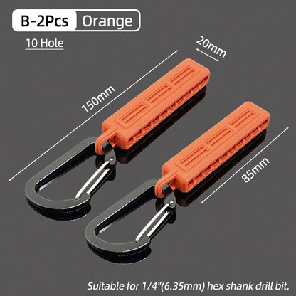 Suporte de Bits de Chave de Fenda Hexagonal de 1/4" Portátil Estojo Organizador com 10/22 Furos para Armazenamento de Bits de Broca para Cabeças de Chave de Fenda Ferramentas de Estojo