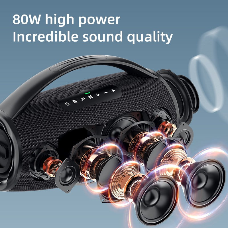 Caixa de Som Bluetooth ZEALOT-S97 80W Potente, Sem Fio com Alça Portátil, para Festa, Acampamento, Luz Colorida RGB