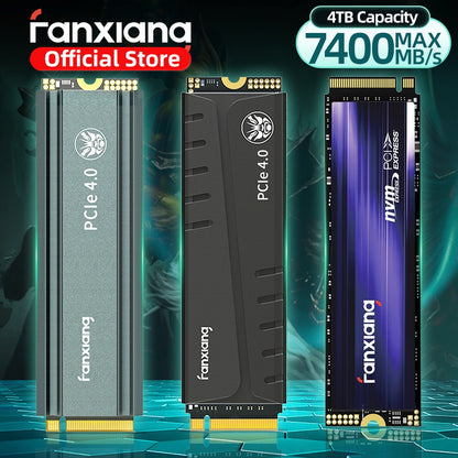 Fanxiang S660/S770/S880 SSD NVMe M2 PCIe4.0x4 1TB 2TB 4TB Unidade de Estado Sólido Interna para PlayStation5/PS5 SSD de Desktop