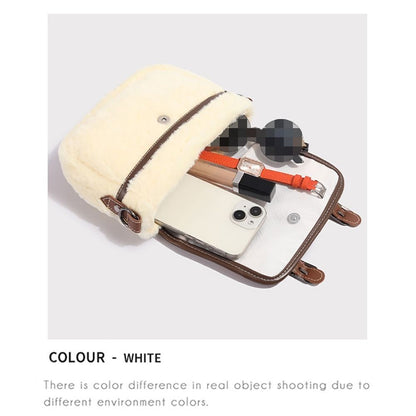 Fashion Furry Plush Kitten Handbag High Appearance Level Soft Cat Clutch Bag Adorable Crossbody Bag Girl's Gift