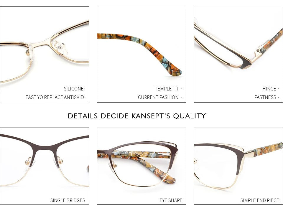 KANSEPT Reading Glasses Woman Transparent Eyepieces Eye-glasses -2 Luxury Mens Lenses to Read Woman's Eyeglasses Women Lens Men