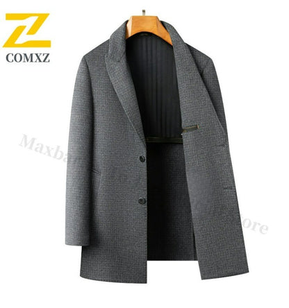 Double Faced Wool Overcoat Man 2025 Winter New Classic Business Casual Notch Lapel TrenchCoat Premium Medium Long Styles? Coat