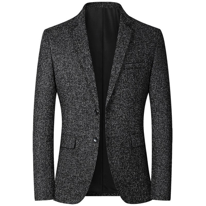 Mens Jacket Blazer Casual Suit Spring Thin Middle-aged Single Western Top for Men