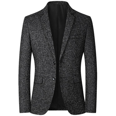 Mens Jacket Blazer Casual Suit Spring Thin Middle-aged Single Western Top for Men