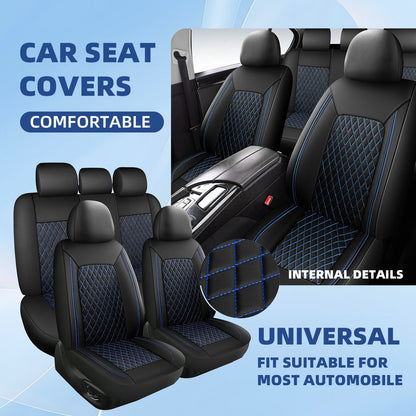 Conjunto Completo de Capas de Assento de Carro Universais para SUV Sedan Van - Banco Traseiro Dividido Dianteiro Proteção Interna Automotiva 0910