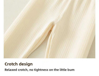 Cute Lovely Girls 2025 Autumn Pajama Set Korean Style Homewear 2 Piece Outfit Warm Long Sleeve Kids Sleepwear