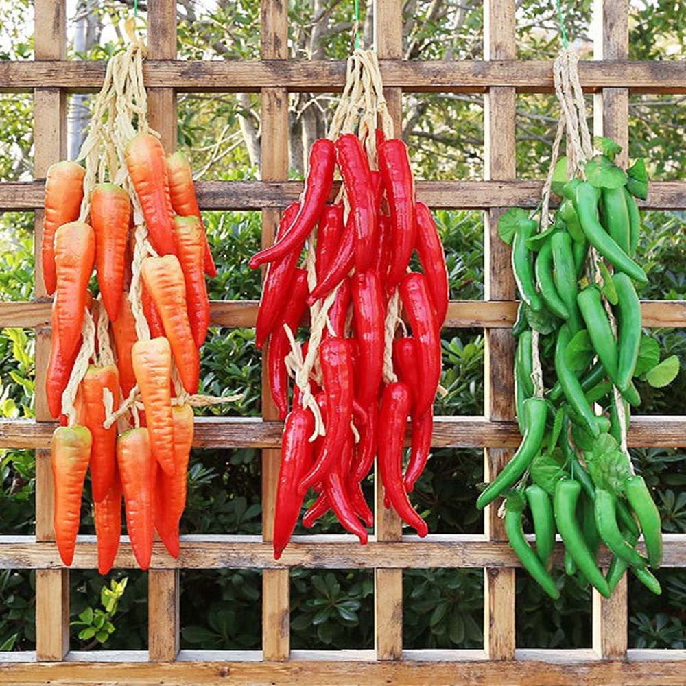 Artificial Simulation Food Vegetables Fake Chili Pepper Fruit Photography Props For Decoration Room Home Christmas Wall Decor