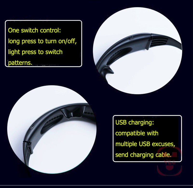 App Control Bluetooth Led Party Glasses Customized Languages USB Charge Flashing  Luminous Eyewear Christmas Concert Sunglasses