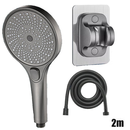 Chuveiro de tela grande com 3 modos de velocidade, acessórios portáteis para chuveiro, suprimentos de banheiro, kit completo de acessórios de chuveiro