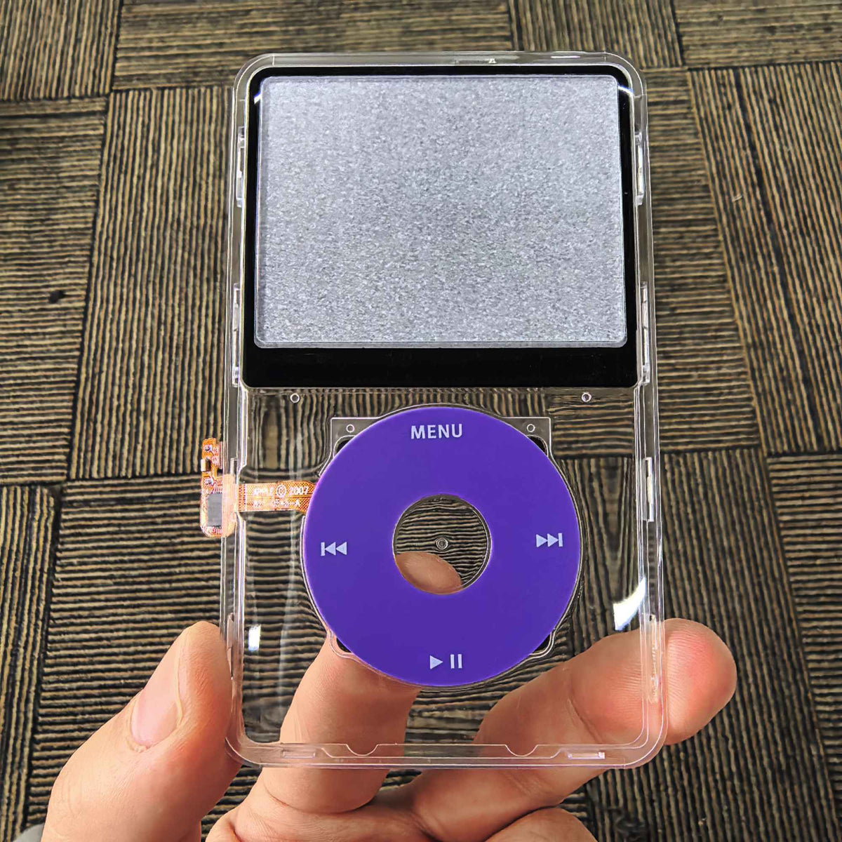 Clear Faceplate Transparent Front Housing Case with Clickwheel Flex Button Kit For iPod Classic 6th 7th Gen 80GB 120GB 160GB