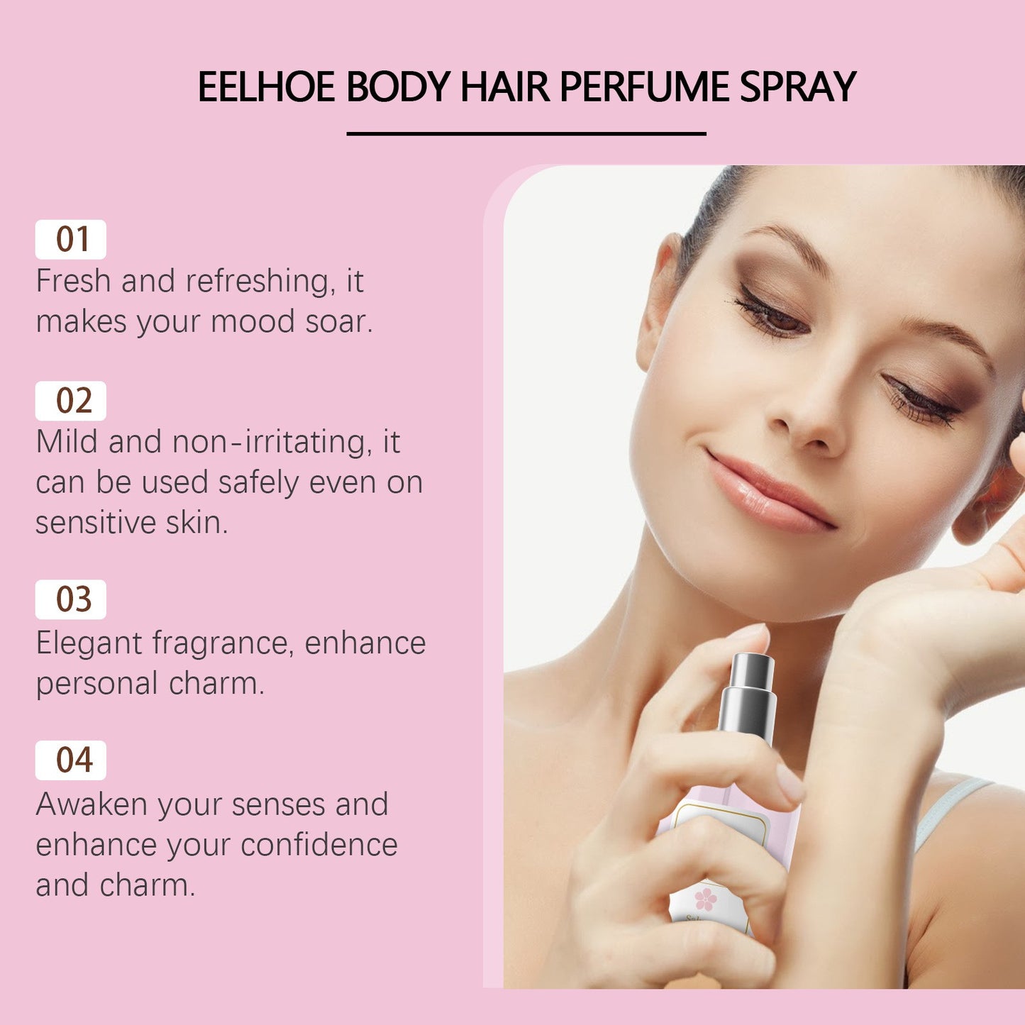 Roxelis 30ml Body Perfume Spray Hair Scent Light Fresh Skin Long Lasting Floral Fragrance Add Personal Charms Dating Perfume