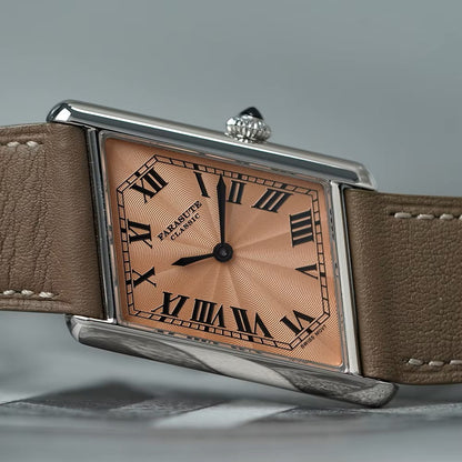 FARASUTE New Unique Square Stainless Steel Quartz Watch Men Casual Sapphire Glass Swiss Movement Waterproof Wristwatches Male