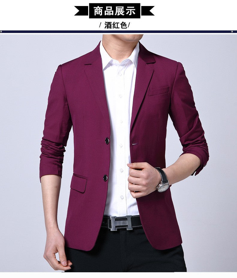 S-7XL New Business Dinner Gentleman Slim Gentleman Group Dress Fashion Men British Style Dress Best Man Solid Color Blazer