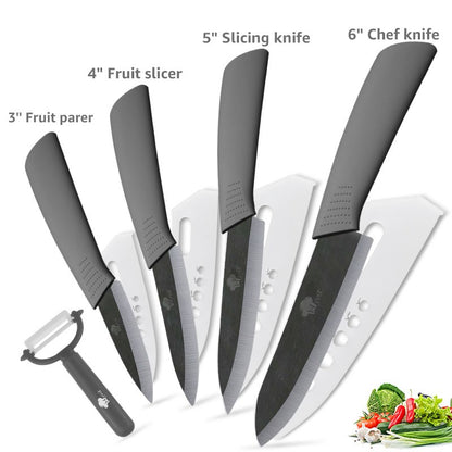 Conjunto de Facas de Cerâmica para Cozinha, 3 4 5 6 polegadas, Faca do Chef, Utilitária, para Fatiar, Cortar Frutas, Legumes, Comida de Bebê, para Descascar, Cabo Antiderrapante