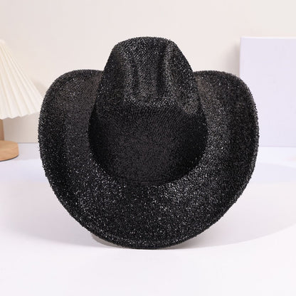Fashionable gold party cool jazz hat sequins for boys and girls performing ball top hat personalized cowboy hat