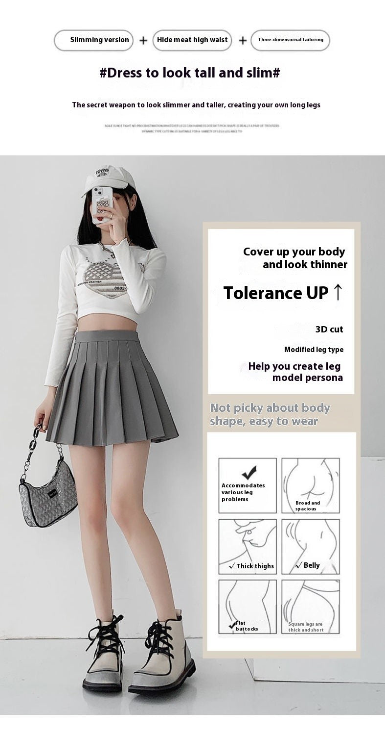 Women Pleated Skirt High Waist A-Line Mini Skirt School Girl JK Uniform Skirt Skater Skirt Tennis Skirt White Plus Size