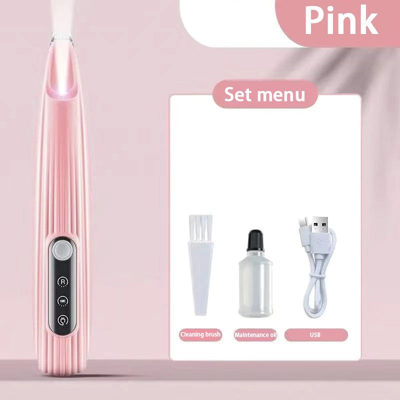 Portable Dog Paw Trimmer with Led Light Rechargeable Cordless Nail Grinder Shaver for Cats And Other Pets Nail Grooming Tools