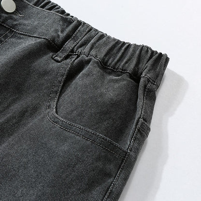 Calças jeans masculinas largas de perna reta, cintura alta, plus size, extra longas, 115cm, Primavera 190