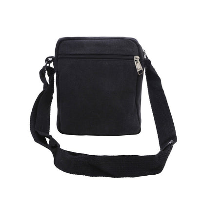 Multifunctional Men's Shoulder Bag Flap Solid Color Casual Messenger Canvas Travel Male Crossbody Bags